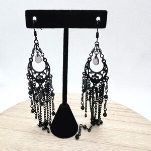 🍭6/$30 Victorian Gothic Rhinestone Studded Dangle Drop Jeweled Earrings